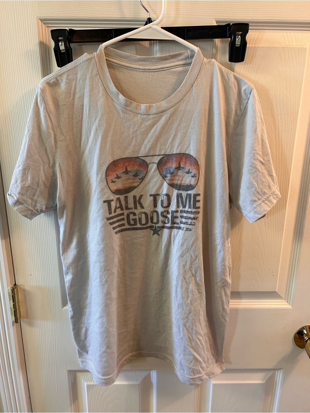 Talk To Me Goose Graphic Tee - Light Gray